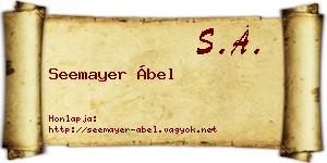 Seemayer Ábel névjegykártya